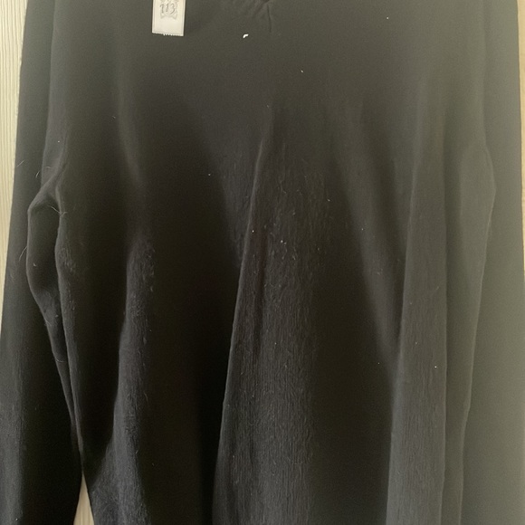 Black sweater mens v neck lambswool - Picture 3 of 7